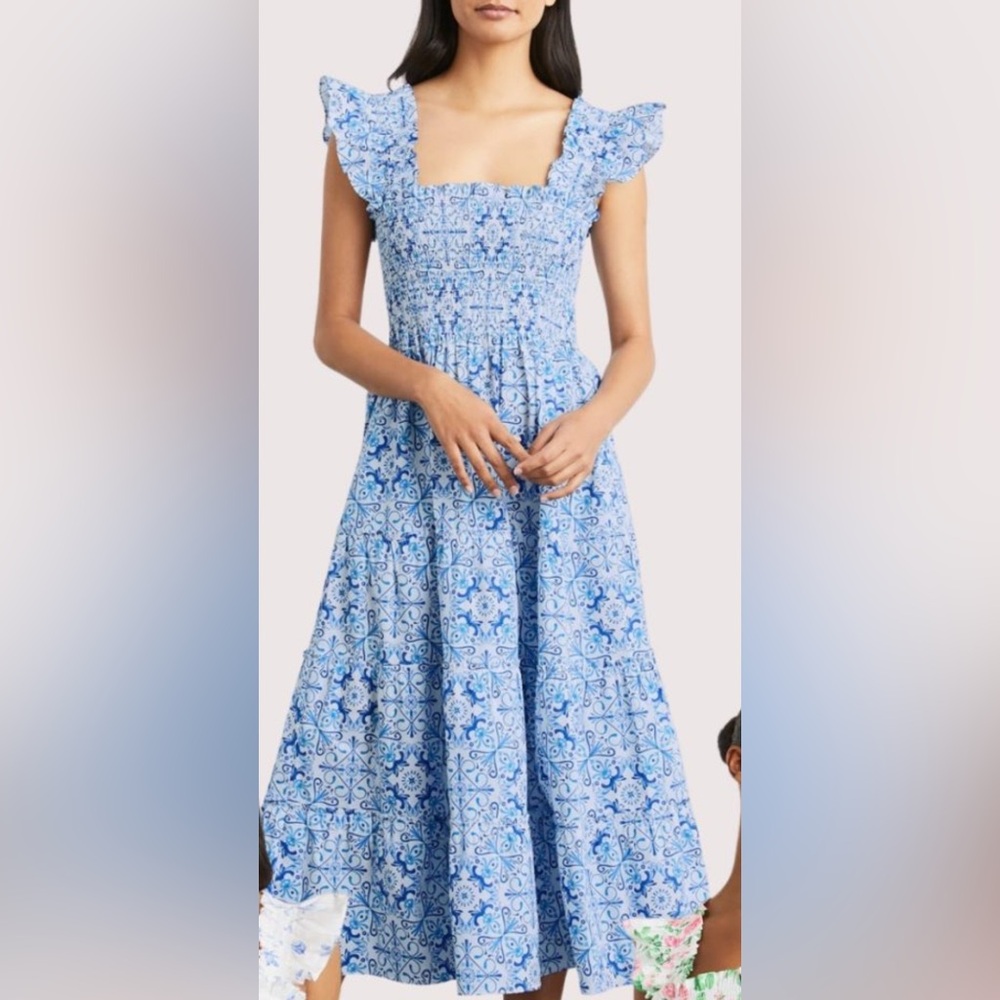 Hill House Blue and White Ellie Nap Dress XS